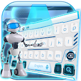 robot ai keyboard white future tech icon