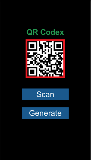 Android application QRCodeX screenshort