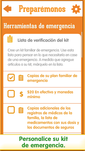 Vista previa de la aplicación