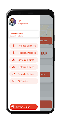 Android application Orbitus Repartidores screenshort