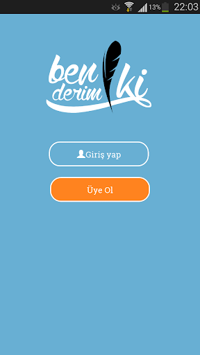 Android application Ben derim ki... Anketle screenshort
