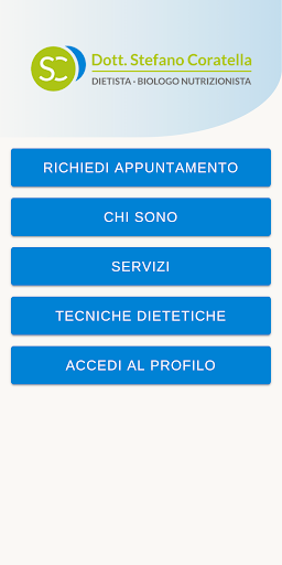 Android application Dietista Coratella screenshort