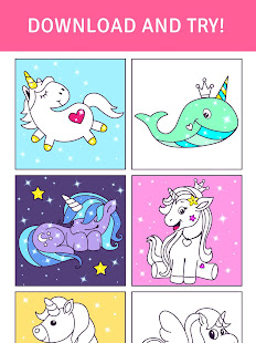 Animated Glitter Coloring Book - My Little Unicorn 10.3 Screenshots 4