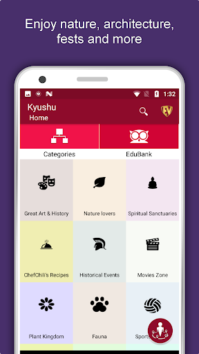 Android application Kyushu Travel & Explore, Offli screenshort