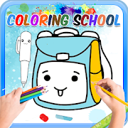 Coloring Cute School Things