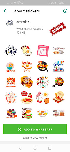 WASticker everyday Stickers