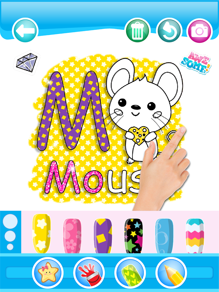 Glitter Number and letters coloring Book for kids  Featured Image for Version 