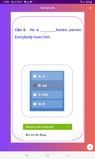 Android application Luyện thi tốt nghiệp tiếng Anh screenshort