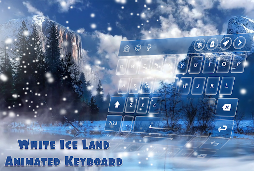 Android application White Iceland Keyboard screenshort