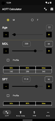 Army Fitness Calculator Screenshot 1 - AppWisp.com