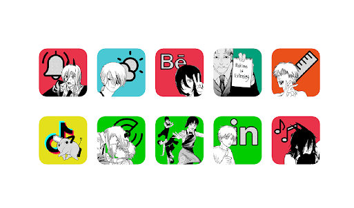 Chainsaw Anime Man Icon Pack