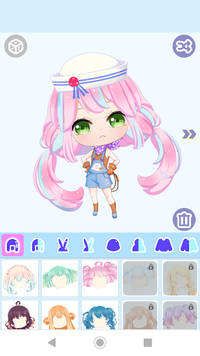 Android application Cute Girl Avatar Maker screenshort
