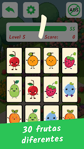 Jogo Memória Crianças: Frutas