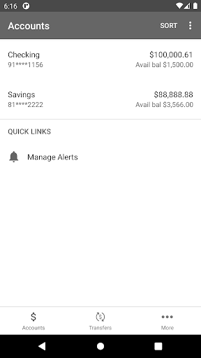 Weatherhead FCU Mobile Banking Screen 3