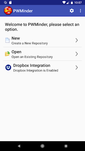 Android application PWMinder Password Manager screenshort