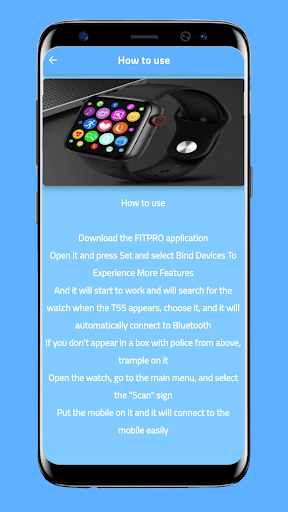 T55 Smart Watch Guide Screen 3