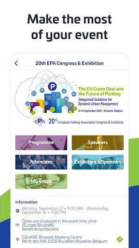 Android application EPA Congress & Exhibition 2022 screenshort