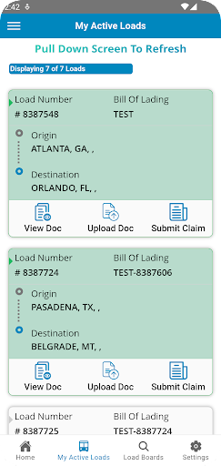Bennett Carrier App Screen 3
