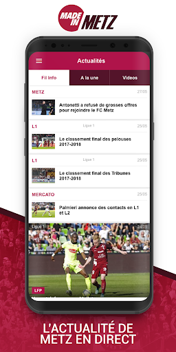Android application Foot Metz screenshort