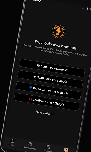 Android application Mustache Barber Club screenshort