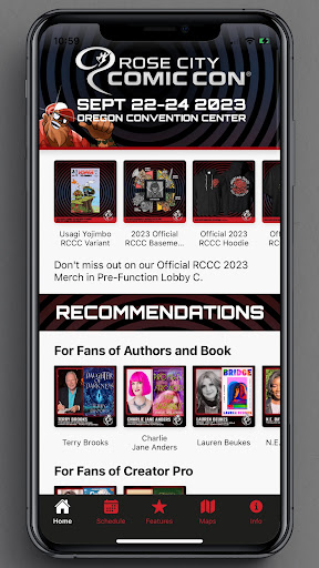 Android application Rose City Comic Con 2023 screenshort