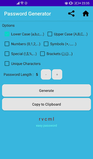 Password Generator Screen 3