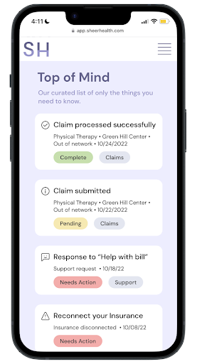 Sheer Health Screen 2