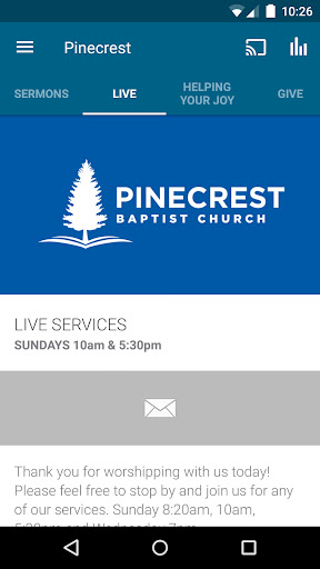 Pinecrest Baptist Church Screen 2