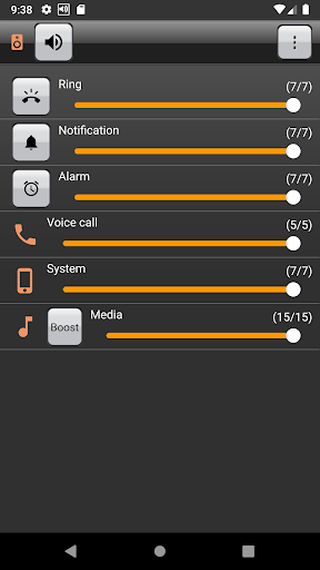 Android application Volume Booster screenshort