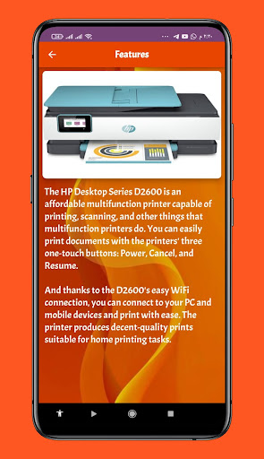 Android application HP DeskJet 2600 printer Guide screenshort