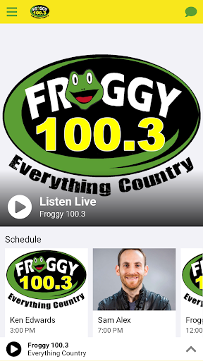 Android application Froggy 100.3 screenshort
