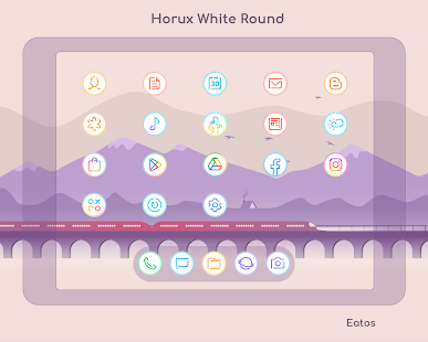 Horux White - Round Icon Pack Captura de pantalla