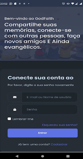 Android application Godfaith Rede Social Cristã screenshort