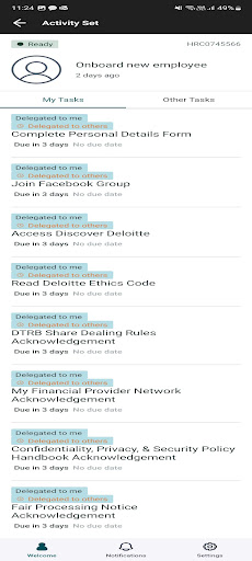 Deloitte My Support app Screen 3