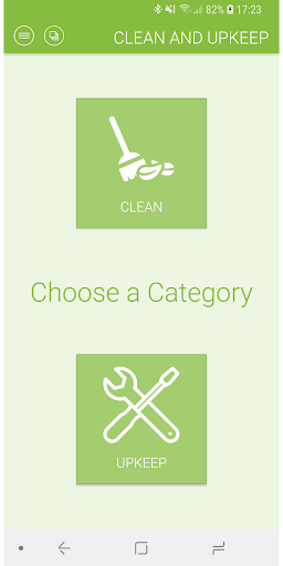 Clean and Upkeep Screen 2