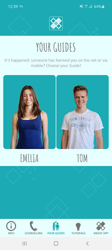 Cyber-Bullying First-Aid App Screen 2