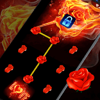 (FREE) Fire Rose - App Lock Master Theme