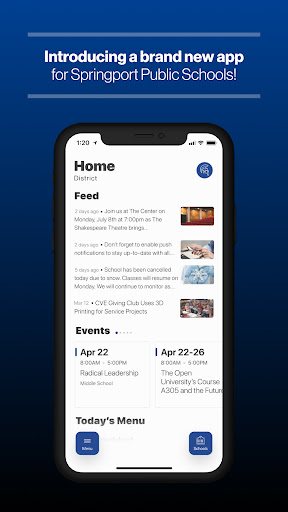 Android application Springport Public Schools screenshort