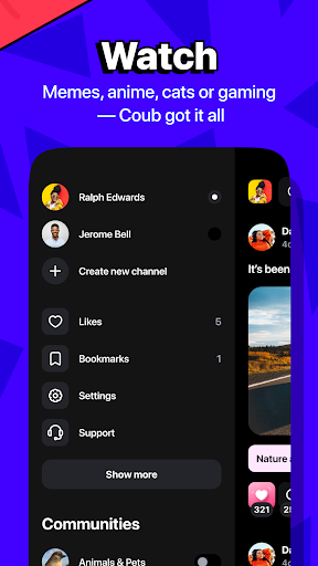 Screenshot of Coub — GIFs with sound