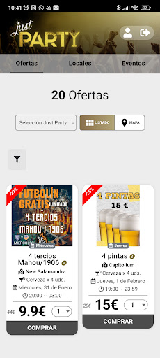JustParty Screen 2