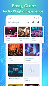 M3U Downloader, Music Player