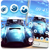 Blue Beetle Retro Car Theme icon