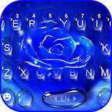 Silver Blue Rose Keyboard Theme icon