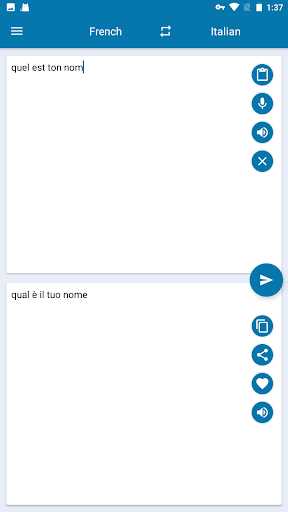 French Italian Translation Screen 2