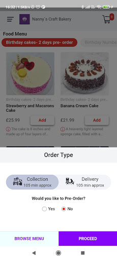Nannys Craft Bakery Screen 2