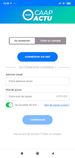 Android application CAAP ACTU screenshort