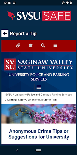 SVSU SAFE Screen 3