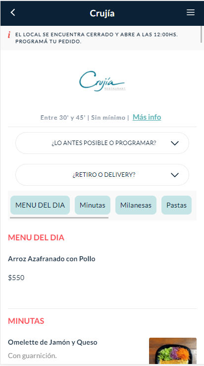 Android application Crujia screenshot