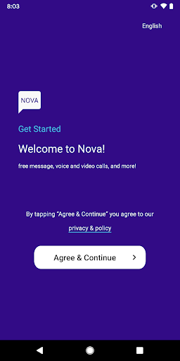 Android application Nova Chat screenshort