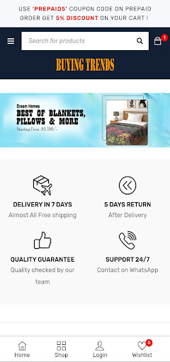 Android application Buying Trends Shopping App screenshort